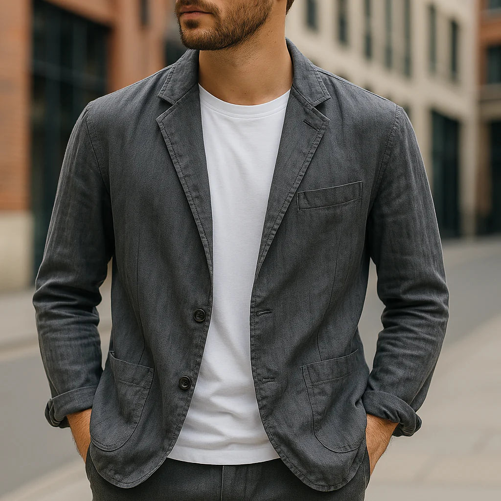 Malone - Nadčasový Blazer Z Prírodného Ľanu A Ľahký