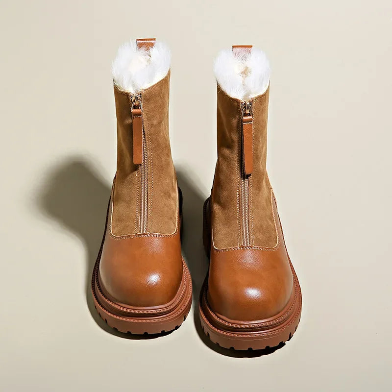 Alma - Bottes Cuir et Daim Doublure Fourrure