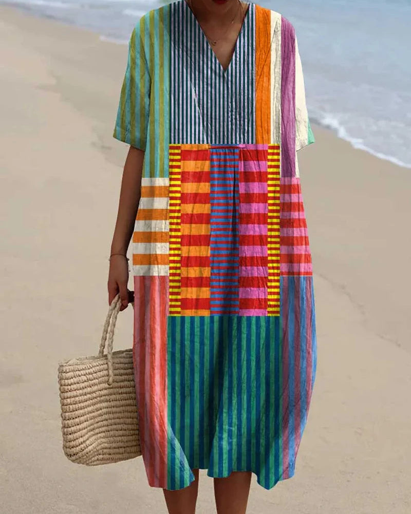 Iridiana - Umelecké a Farebné Šaty z Čistej Bavlny