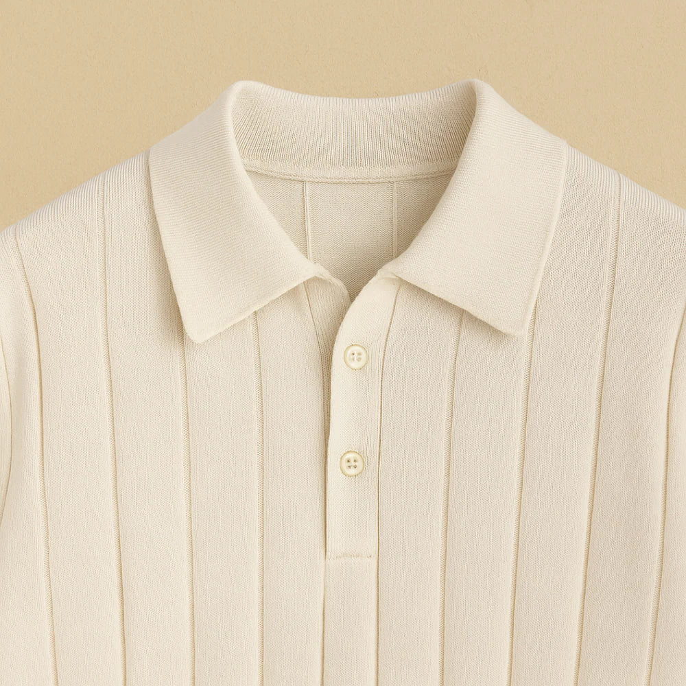 Alexandre - Premium Ribbet Strikket Poloshirt