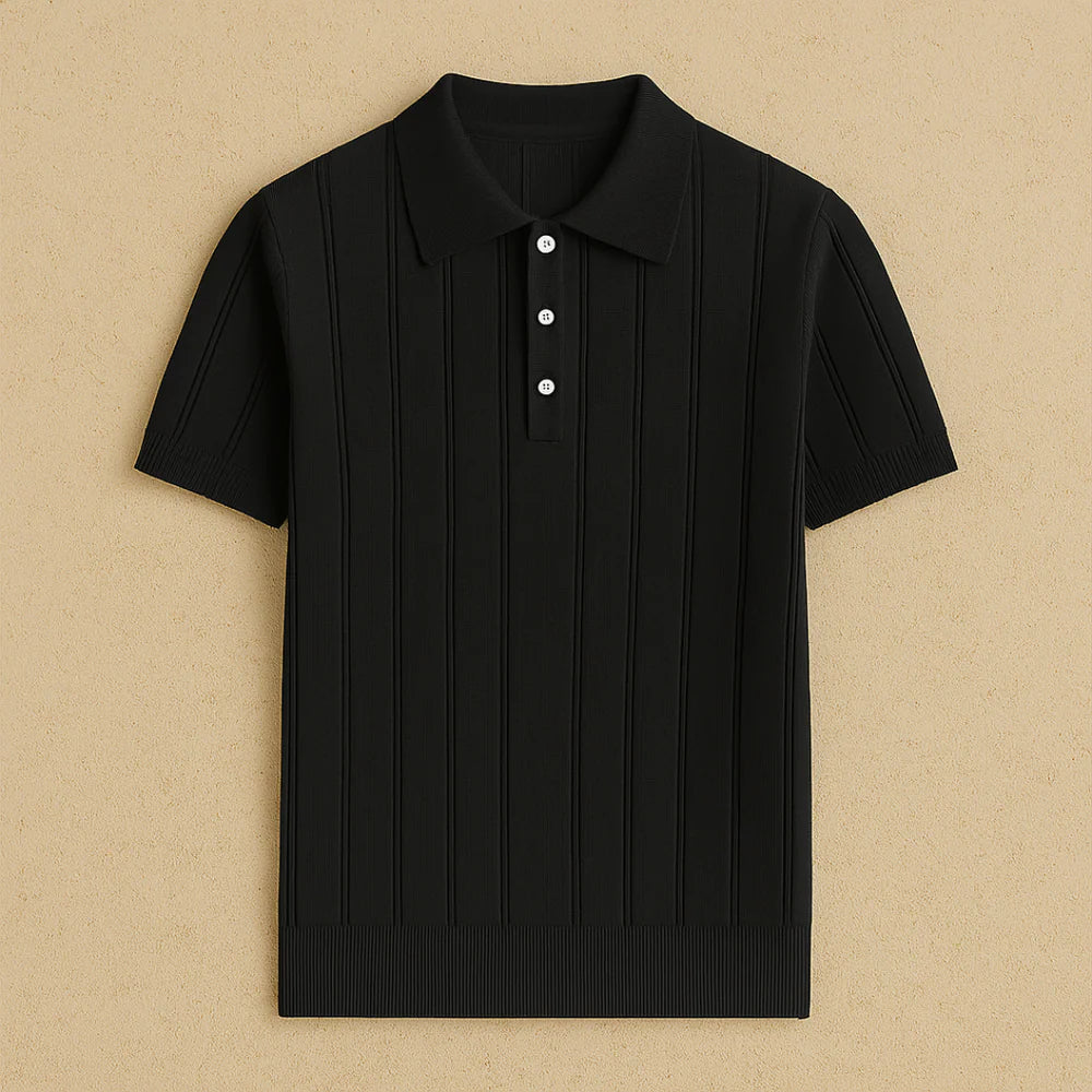Alexandre - Premium Ribbet Strikket Poloshirt
