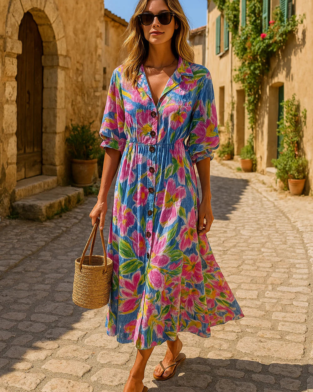 Avril - Organické Bavlnené Romantické Boho Šaty