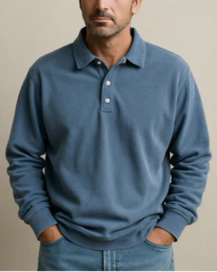 Abel - Retro Bavlnený Polo Sveter v Prémiovej Kvalite