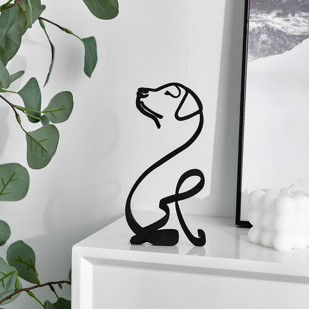Skund™ - Hunderrace Line Art Skulptur