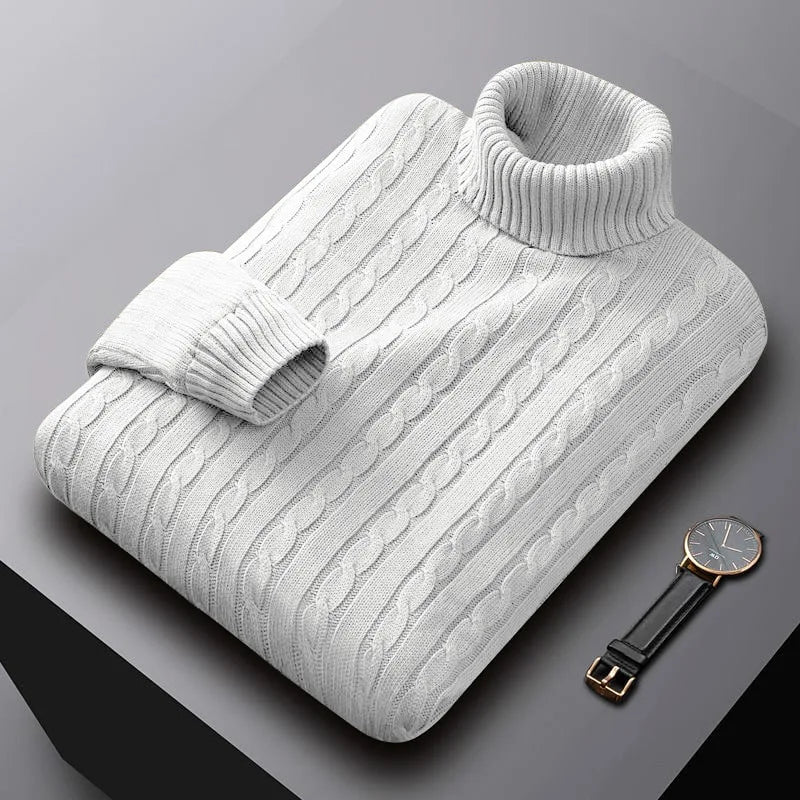 Jochem - Pull Col Roulé Cachemire Luxe Masculin