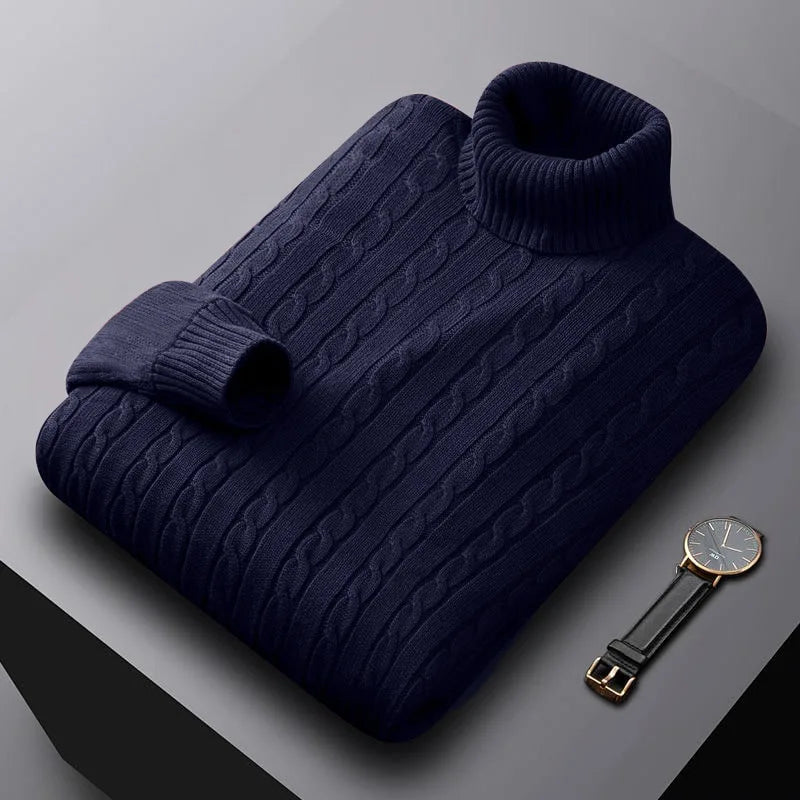 Jochem - Pull Col Roulé Cachemire Luxe Masculin