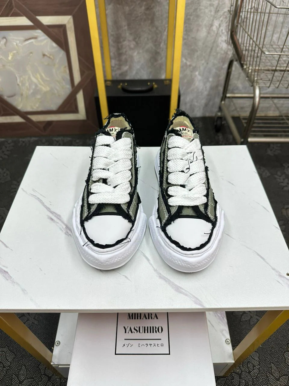 Noam - Tennis à Lacets Atypiques Olive