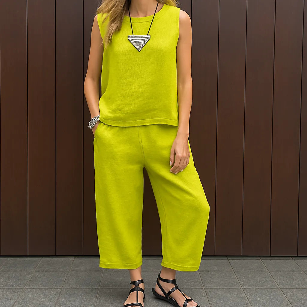 Abigail - Todelt Sommer Outfit i Hør