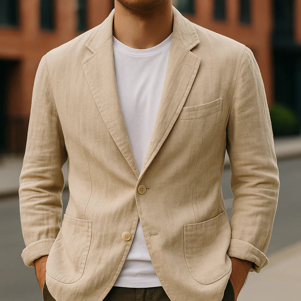 Malone - Nadčasový Blazer Z Prírodného Ľanu A Ľahký