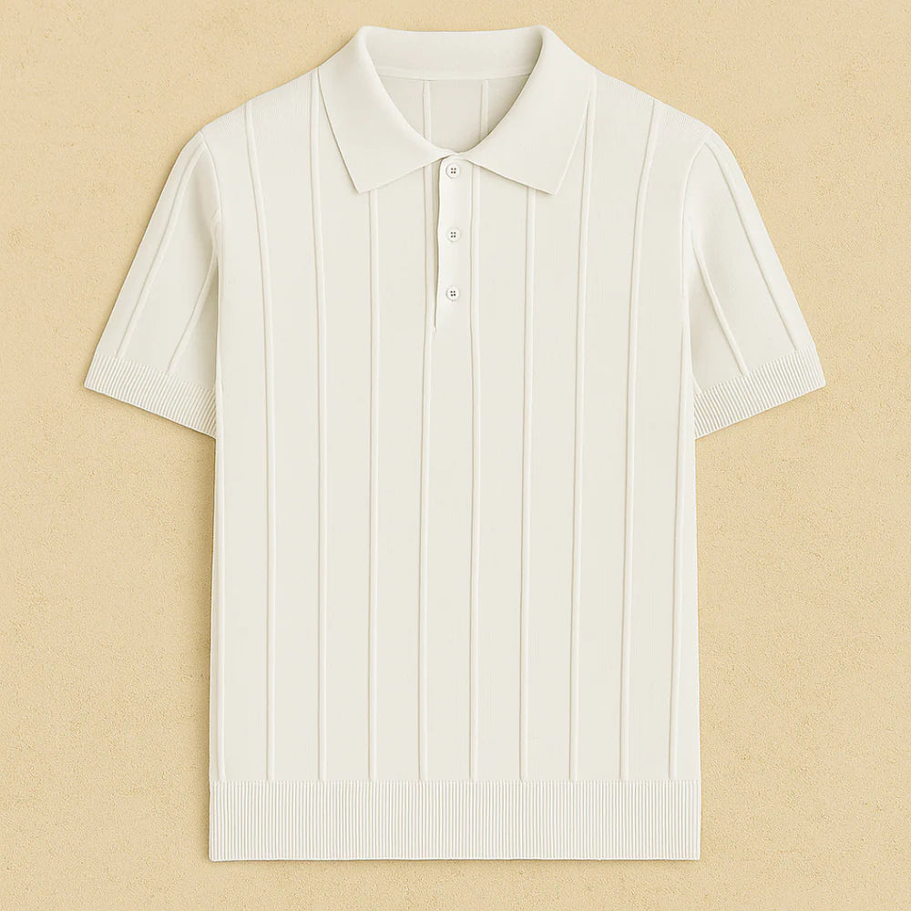 Alexandre - Premium Ribbet Strikket Poloshirt