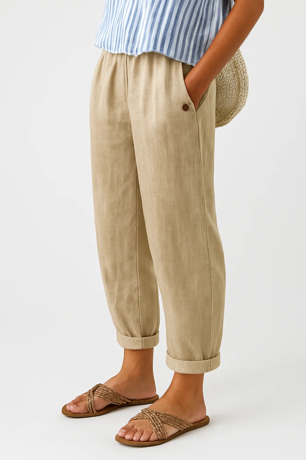 Uriela - Pantaloni Eleganti e Comodi in Fibre Naturali