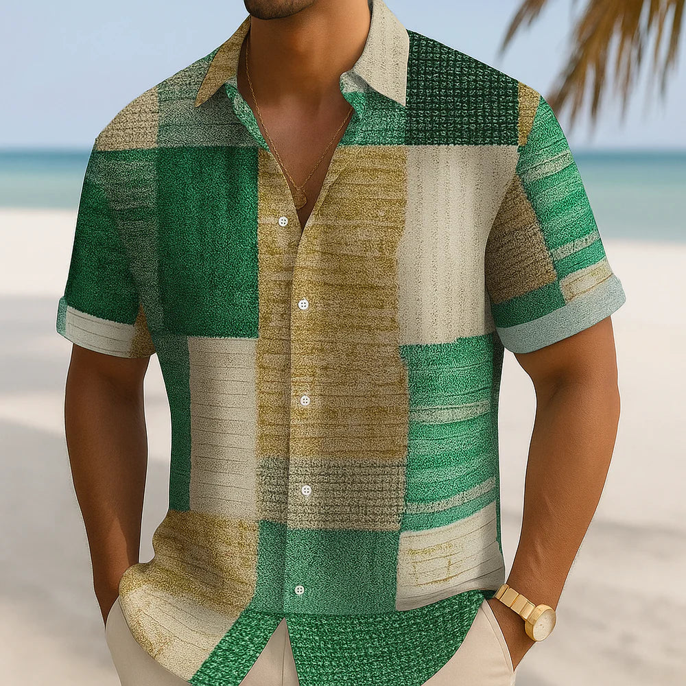 Zlatko -  Patchworková Košeľa Z Priedušnej Bavlny