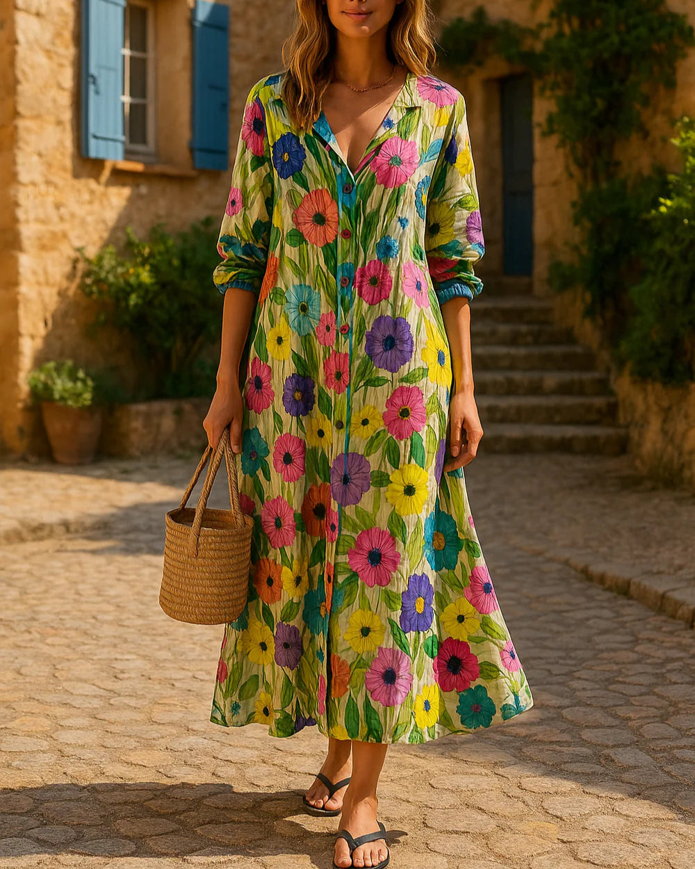 Avril - Organické Bavlnené Romantické Boho Šaty