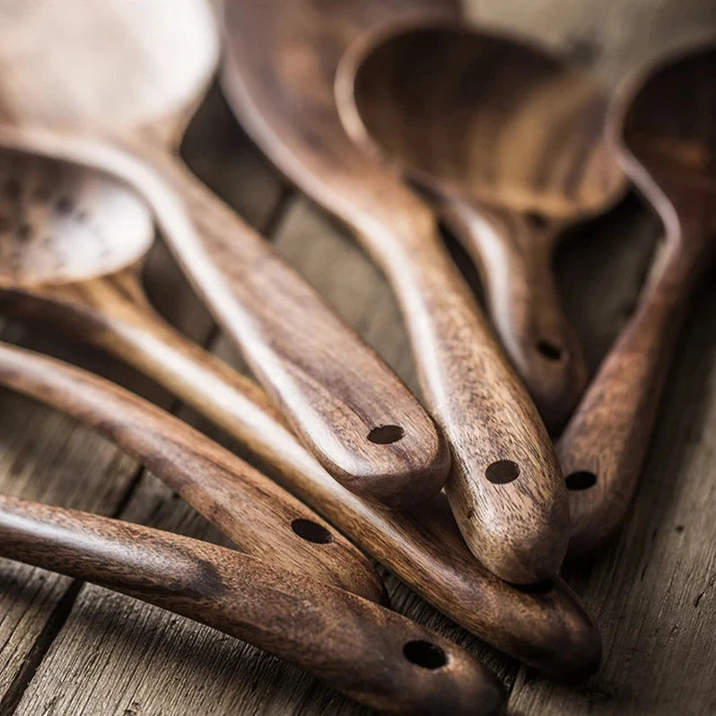 Kit Complet d'Ustensiles Pure Bois Naturel