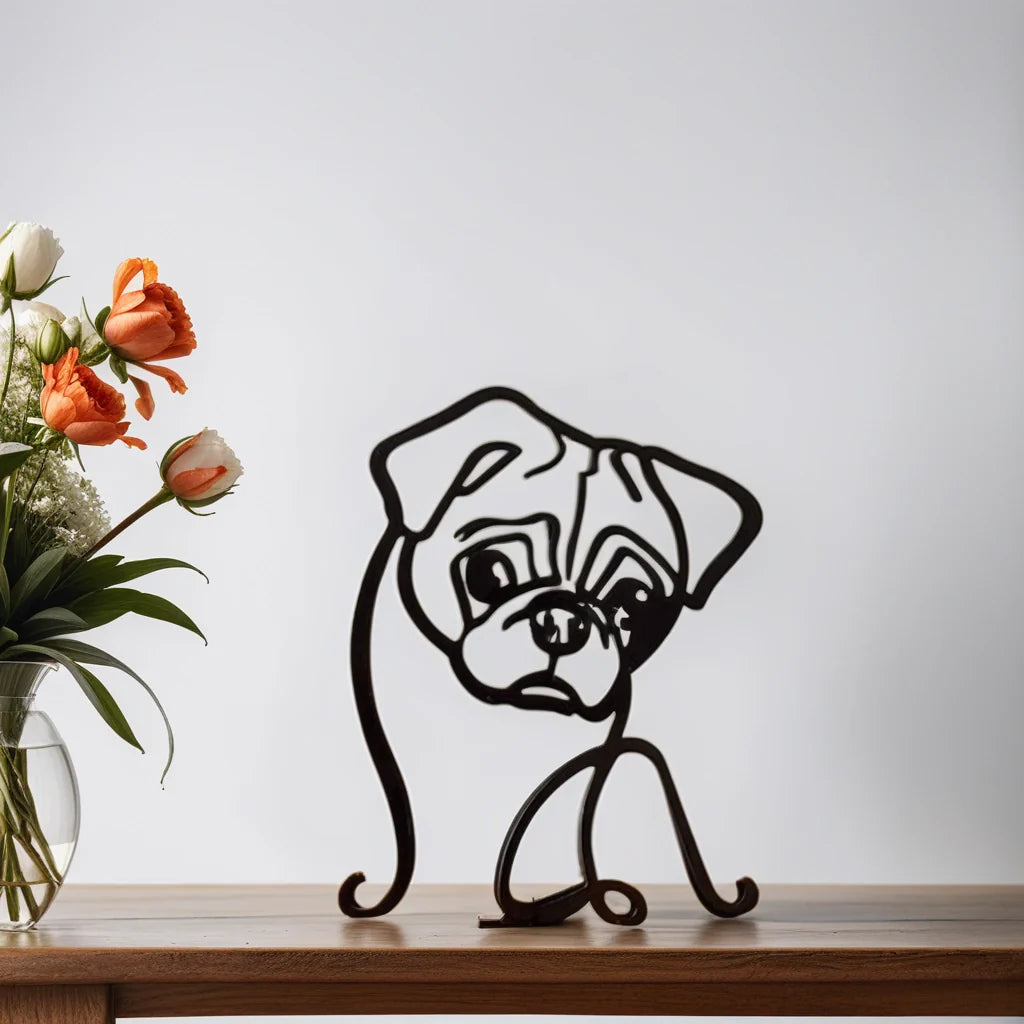 Skund™ - Hunderrace Line Art Skulptur