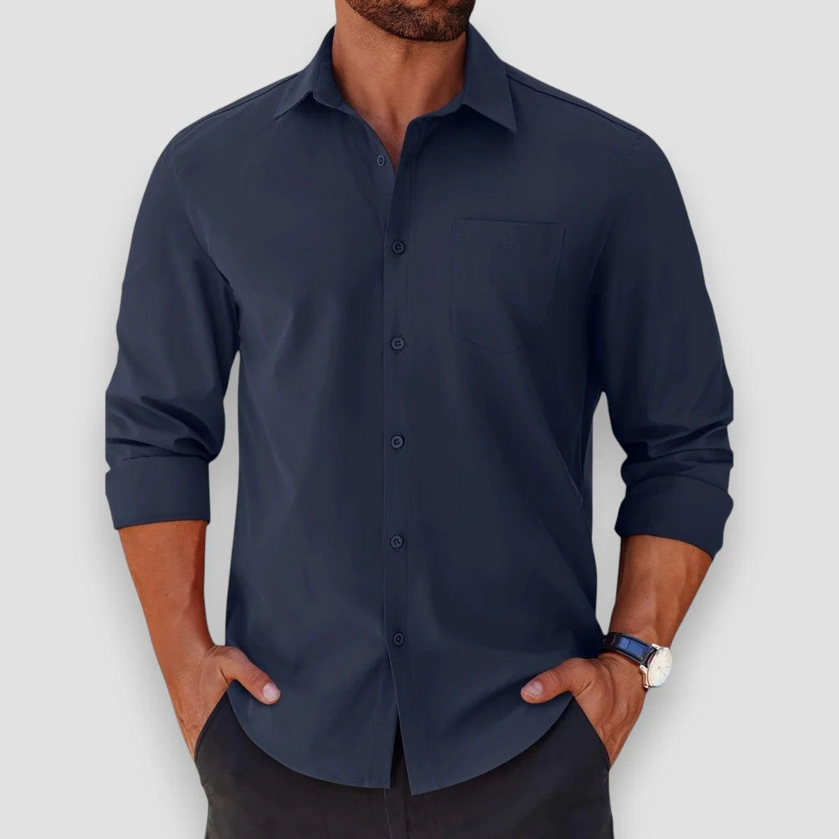 Yannis - Elegant Klassisk Åndbar Skjorte