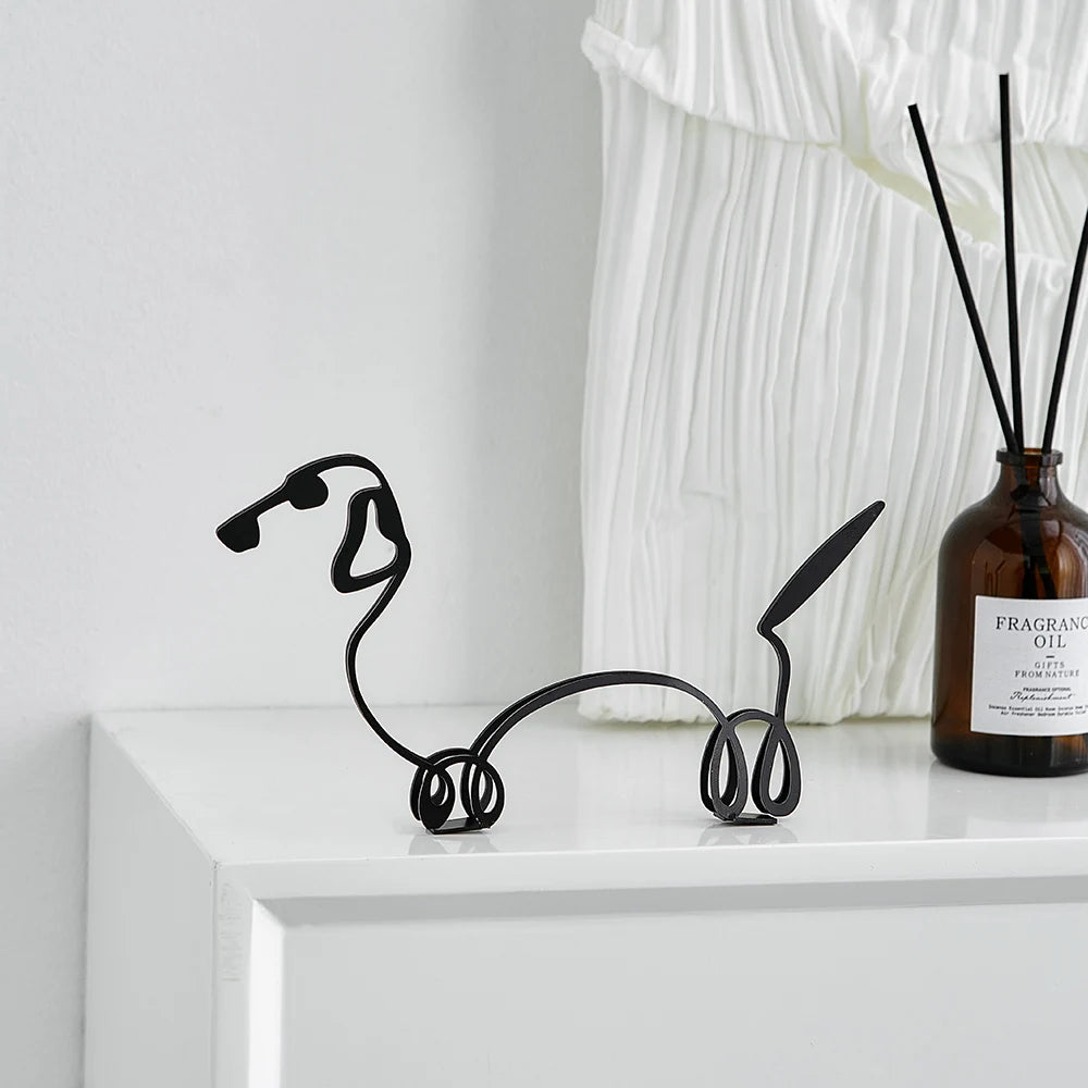 Skund™ - Hunderrace Line Art Skulptur