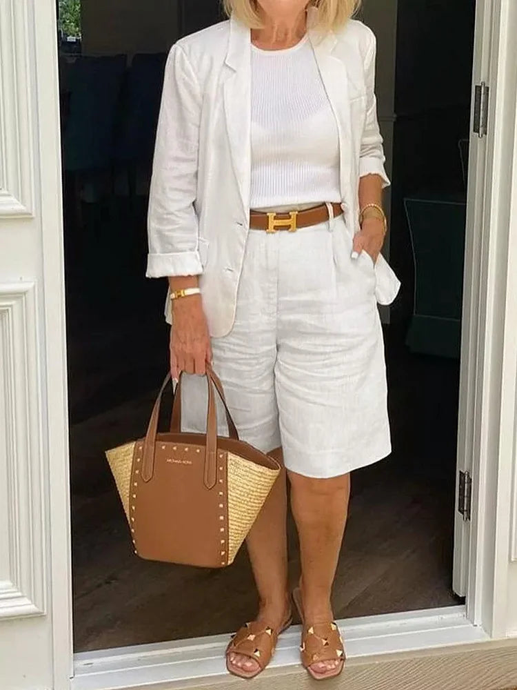 Catherine - Elegantný Ľanový Kostým