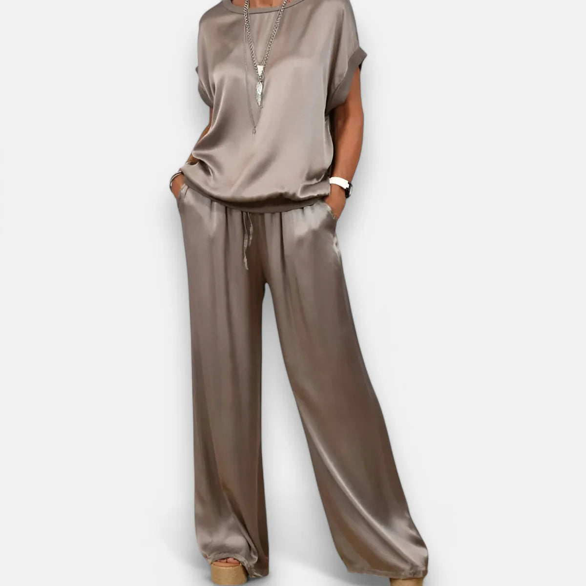 Kiera - Elegantná Prémiová Saténová 2-Dielna Súprava